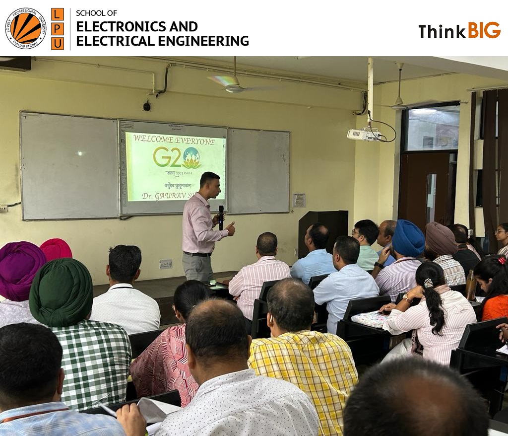 LPU_EEE's tweet photo. Glimpses of the session in which Dr. Gaurav Sethi, HoS(SEEE), interacted with the faculty members of the school to discuss the academic and placement activities for outcome based education.

#LPU #SEEE #BTechECE #BTechEE #BTechEEE
#BTechRobotocsandAutomation #BTechECEIoT https://t.co/er3W9ZJ2Bw
