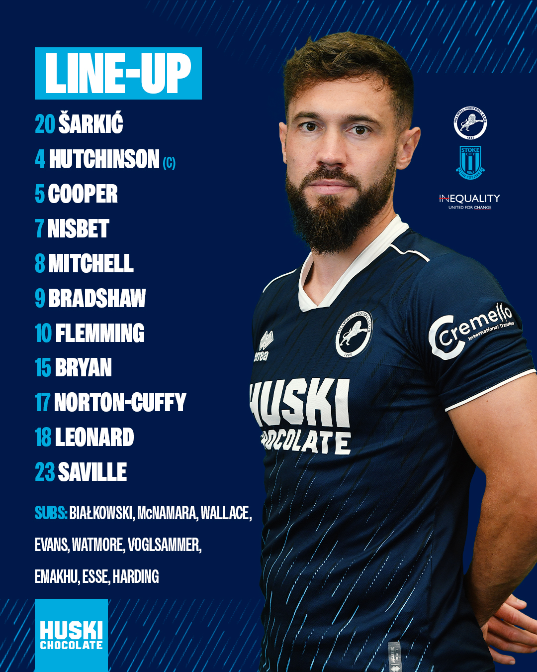 Millwall FC on X: 🔬 A look at the line-up: #Millwall   / X