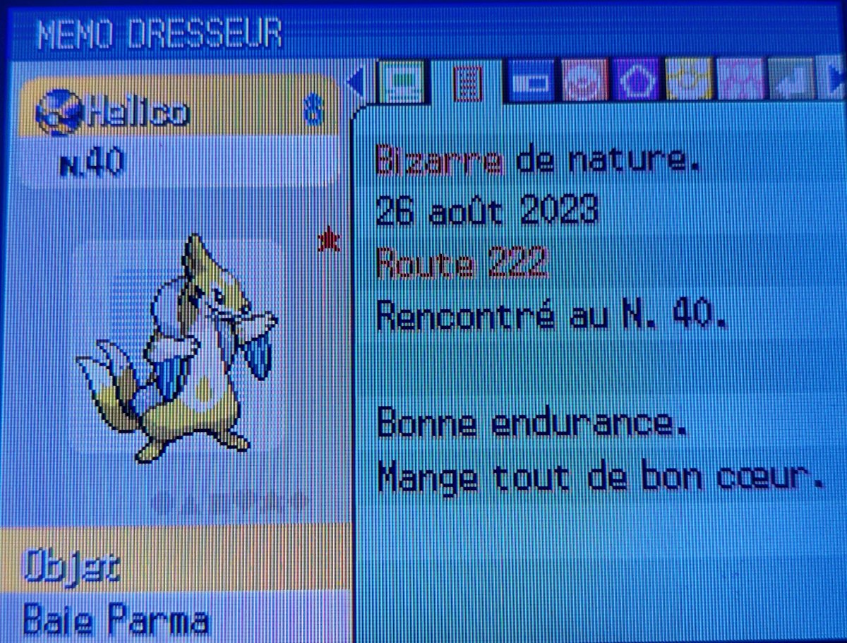 [🌟457] MUSTÉFLOTT SHINY 💛💙
Après 1396 re's sur ma Diamant !
3ième indésirable sur ma shasse de Skitty en troupeau, bon c'est de ma faute, j'ai laissé la console passer minuit &amp; le troupeau a changé 😶
Mon 3ième shiny de l'IRL chez <a href="/Antalouche/">Antali</a> 😁
⏯️ youtu.be/LZ49VsofYAU