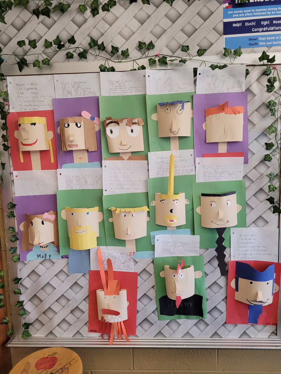 LeenKathi's tweet photo. The beginning of school project to get to know my students was a success. 3D pop art https://t.co/6a4YGW2h0R