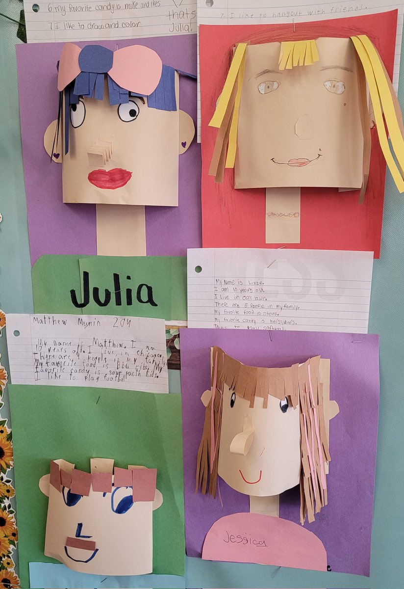 LeenKathi's tweet photo. The beginning of school project to get to know my students was a success. 3D pop art https://t.co/6a4YGW2h0R