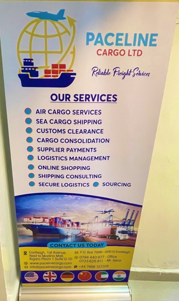 PacelineCargo's tweet photo. @omwambaKE For Your shipping needs and customs clearance Agent services. Contact us today +254723625811 https://t.co/znzInPf1Mo