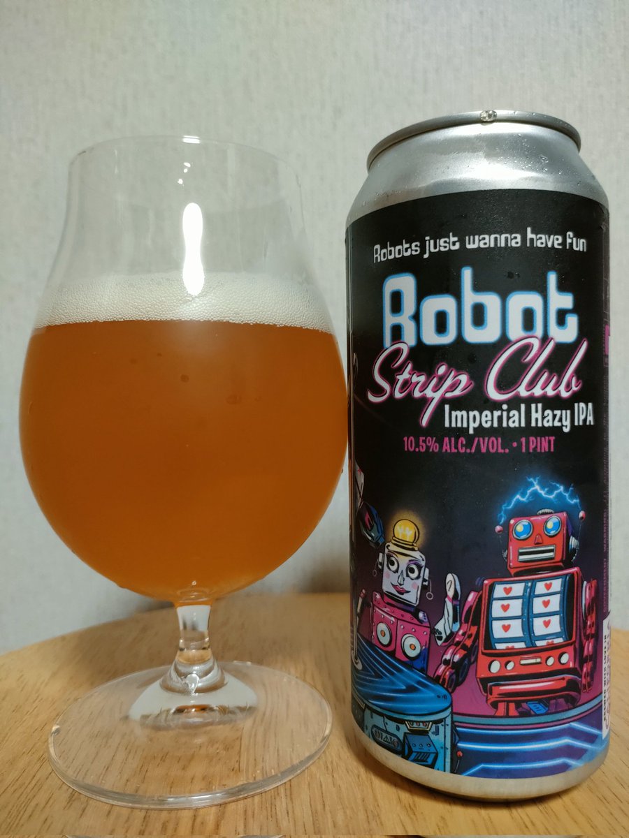 CottonCandy_523's tweet photo. めちゃくちゃ濃厚。濁って無い系のヘイジーもこれはこれで良い。
Robot Strip Club。
Style：Imperial Hazy IPA
ABV：10.5%
HOP：Citra, Azacca, Mosaic
#PaperbackBrewing https://t.co/oVSr9tkJFy