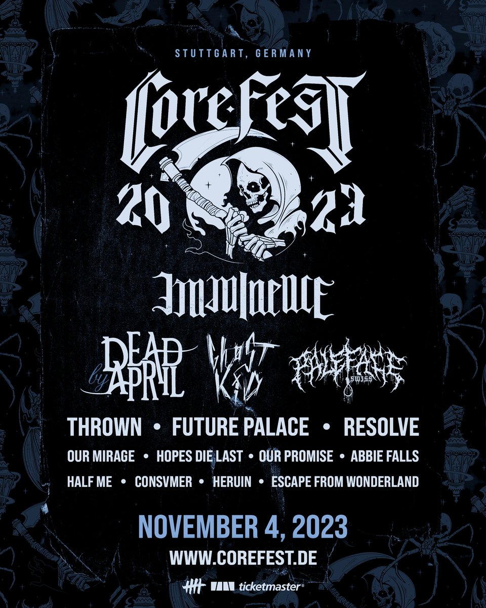 TicketmasterDE's tweet image. Im Herbst kehrt das @CoreFestGermany zurück nach Stuttgart und das Line-Up steht jetzt final fest! Mit dabei sind u.a. Ghøstkid, Dead by April und Paleface Swiss.

Tickets gibt's noch bei uns: bit.ly/3qIbPkK