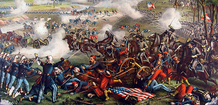 FactsIntrigueZn's tweet photo. The Battle of Gettysburg was fought on July 1-3, 1863, in and around the town of Gettysburg, Pennsylvania. It was the turning point of the American Civil War, and it is considered one of the most important battles in American history.

The Union army, commanded by General George Meade, defeated the Confederate army, commanded by General Robert E. Lee. Over 51,000 soldiers were killed, wounded, or missing in action, making it the bloodiest battle in American history.

The Battle of Gettysburg was a turning point in the Civil War because it showed that the Union army was capable of defeating the Confederate army in a major battle. It also boosted the morale of the Union and led to a string of Union victories that eventually led to the end of the war.

The Battle of Gettysburg is still remembered today as a symbol of the American Civil War and the sacrifices that were made to preserve the Union. It is a national historic park and is visited by millions of people each year.

#Gettsyburg | #CivilWar | #AmericaHistory | #Battle