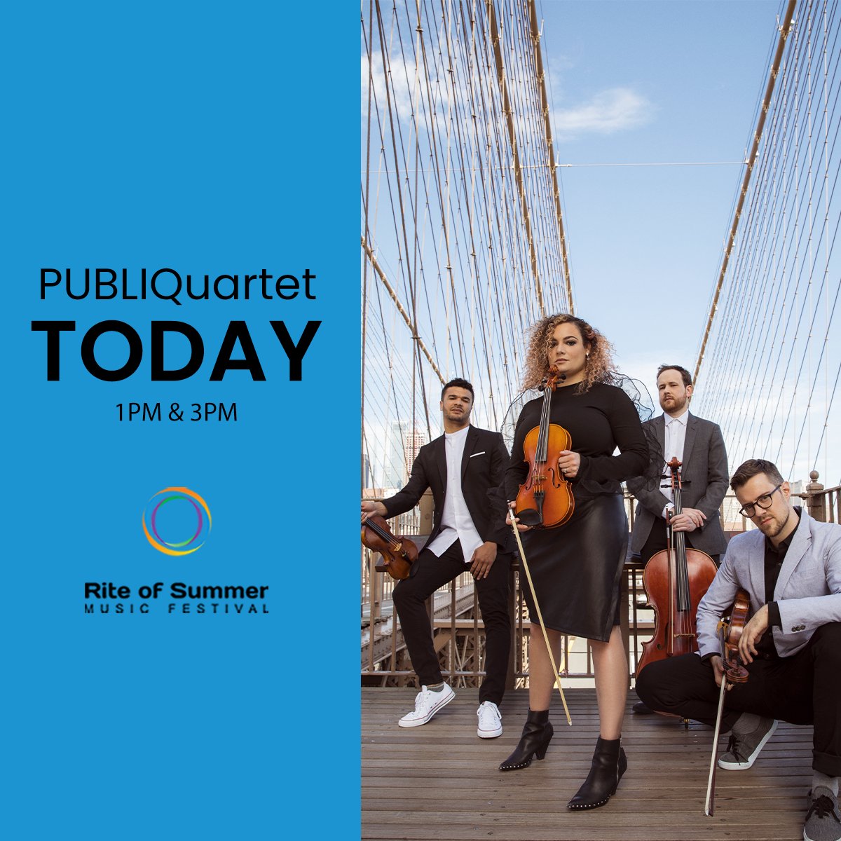 Are you ready? <a href="/PUBLIQuartet/">PUBLIQuartet</a> is performing TODAY at 1 and 3PM. Join us at Nolan Park and hear selections from their GRAMMY-nominated album, “What is American.”

It’s not too late to reserve ferry tickets! govisland.com