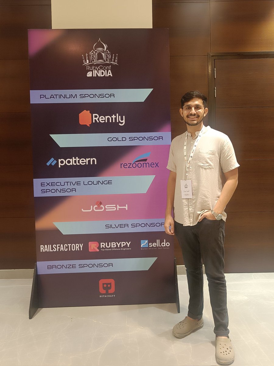 surajput32's tweet image. Attending rubyconf 2023 at Pune.

#rubydevelopers #rubyconf2023 #technology #Ruby #rails 
#RCI23 @patternhq