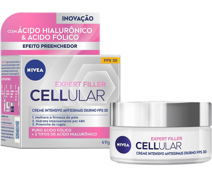 NIVEA Creme Facial Antissinais Cellular Filler Dia FPS 30 49g