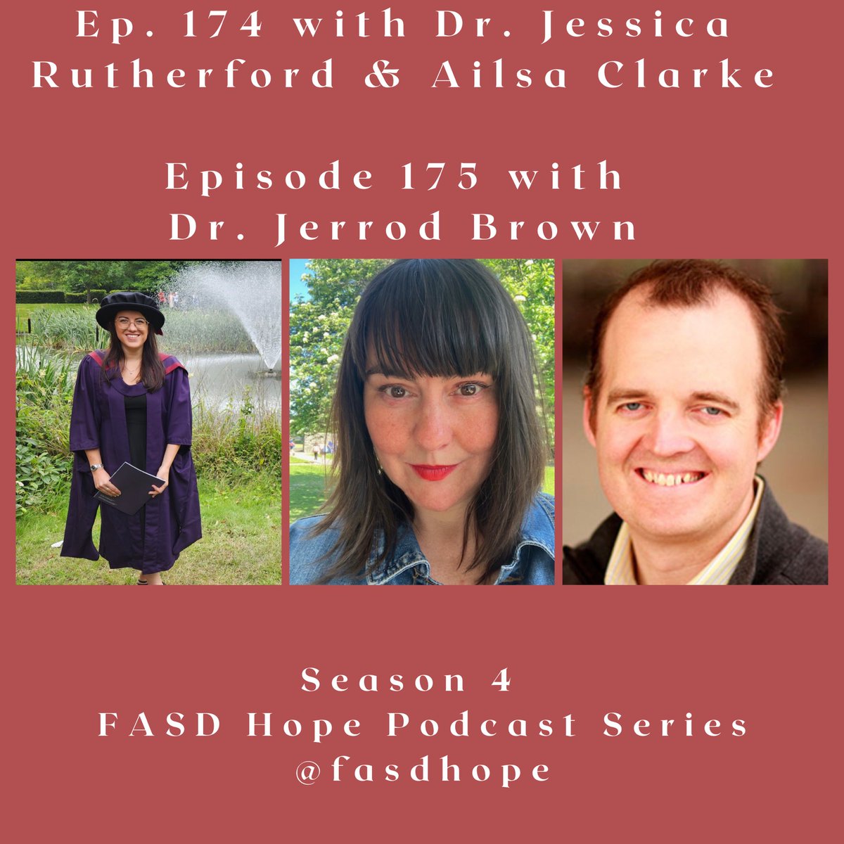 Catch up on <a href="/fasdhope/">fasdhope</a> #podcast this weekend! Ep. 174 w/ <a href="/JIRutherford/">Jessica Rutherford</a> of <a href="/NationalFASD/">National FASD</a> &amp; <a href="/SpotlightonFASD/">Spotlight on FASD</a>, Ailsa Clarke of #ValiantMindsEducation. Ep. 175 w/ Jerrod Brown, Ph.D. of <a href="/AIAFS2011/">AIAFS</a> . Both #fasdhopepodcast episodes are available anywhere you find your #podcasts ! #FASD