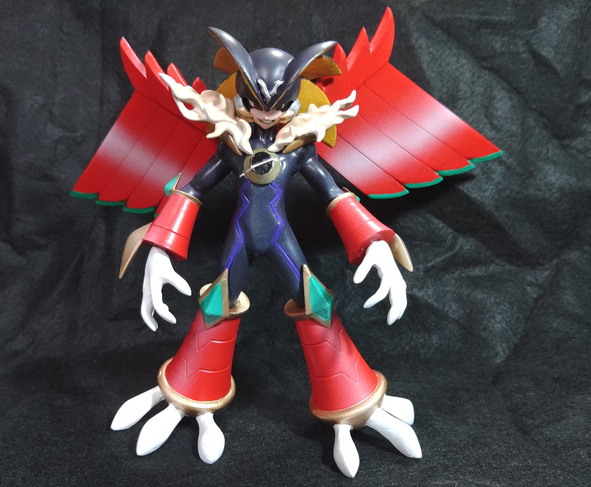 zero_mugenn's tweet photo. ワンフェスで購入した、MADHANDSさん所のHYOさん(@FigureHYO)原型のフォルテビーストアウト出来た。( ´ー`)
パーツ数も少なくてとても組みやすかったです。
塗るのがもっと上手かったらなぁ(^-^;
やっぱりロックマン系は良いですね。早速飾っております。
#MADHANDS
#HYO
#ロックマンエグゼ https://t.co/xXGRSR5wPk