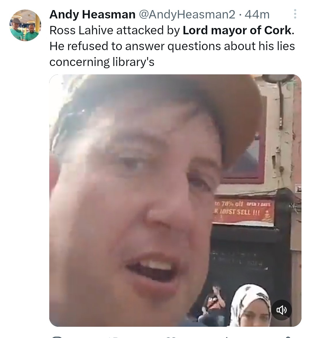 The Lord Mayor of Cork is a legend😆😆😆. I don't know his name but he deserves a second term or whatever Mayor's do👏👏👏 #lordmayorcork