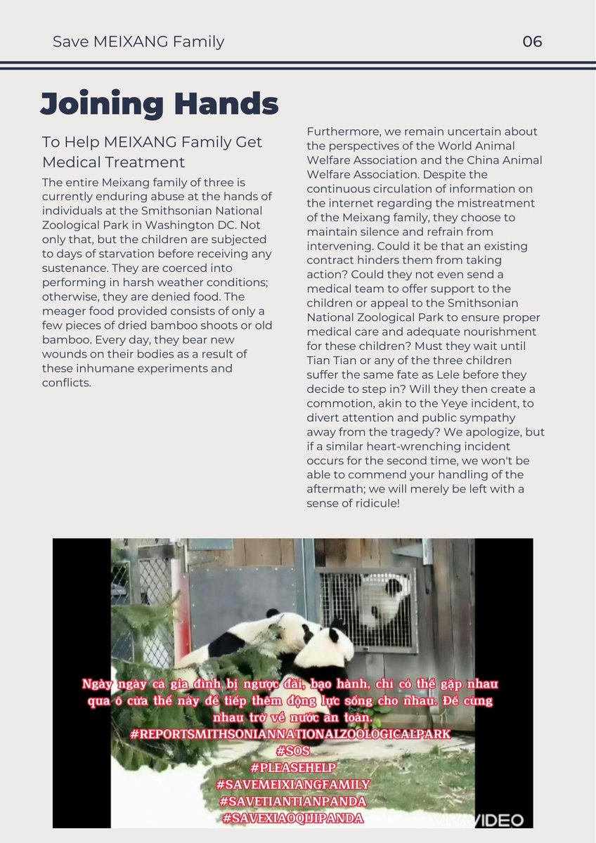 Anh2De60211's tweet photo. Save MEIXANG Family, Please! 🙏🙏🙏
#ReportSmithsonianNationalZoologicalPark
#sos
#pleasehelp
#savemeixiangfamily
#savetiantianpanda
#savexiaoqijipanda
#prayforpanda
#meixangfamily https://t.co/3dNaXStV5s