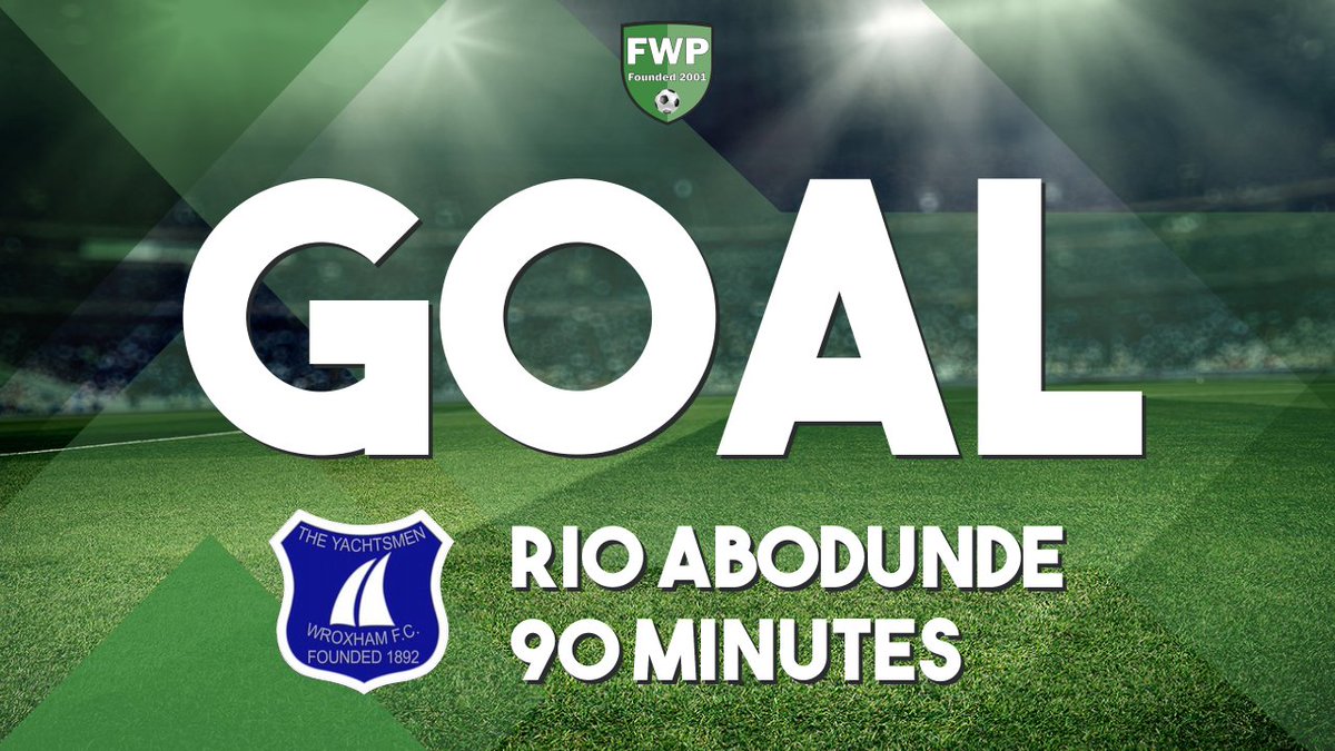 The_Yachtsmen's tweet photo. GOAL: WROXHAM 4-0 Ipswich Wanderers - Rio Abodunde (90') #IsthmianLeague https://t.co/DHvrKbhlCe https://t.co/Ov5JVEMTFl