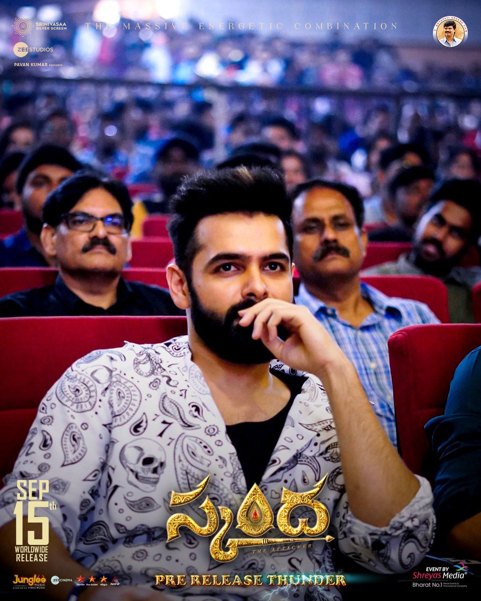 Ustaad @ramsayz From the #SkandaPreReleaseThunder Event Today at Shilpa Kala Vedika !! #SkandaTrailer