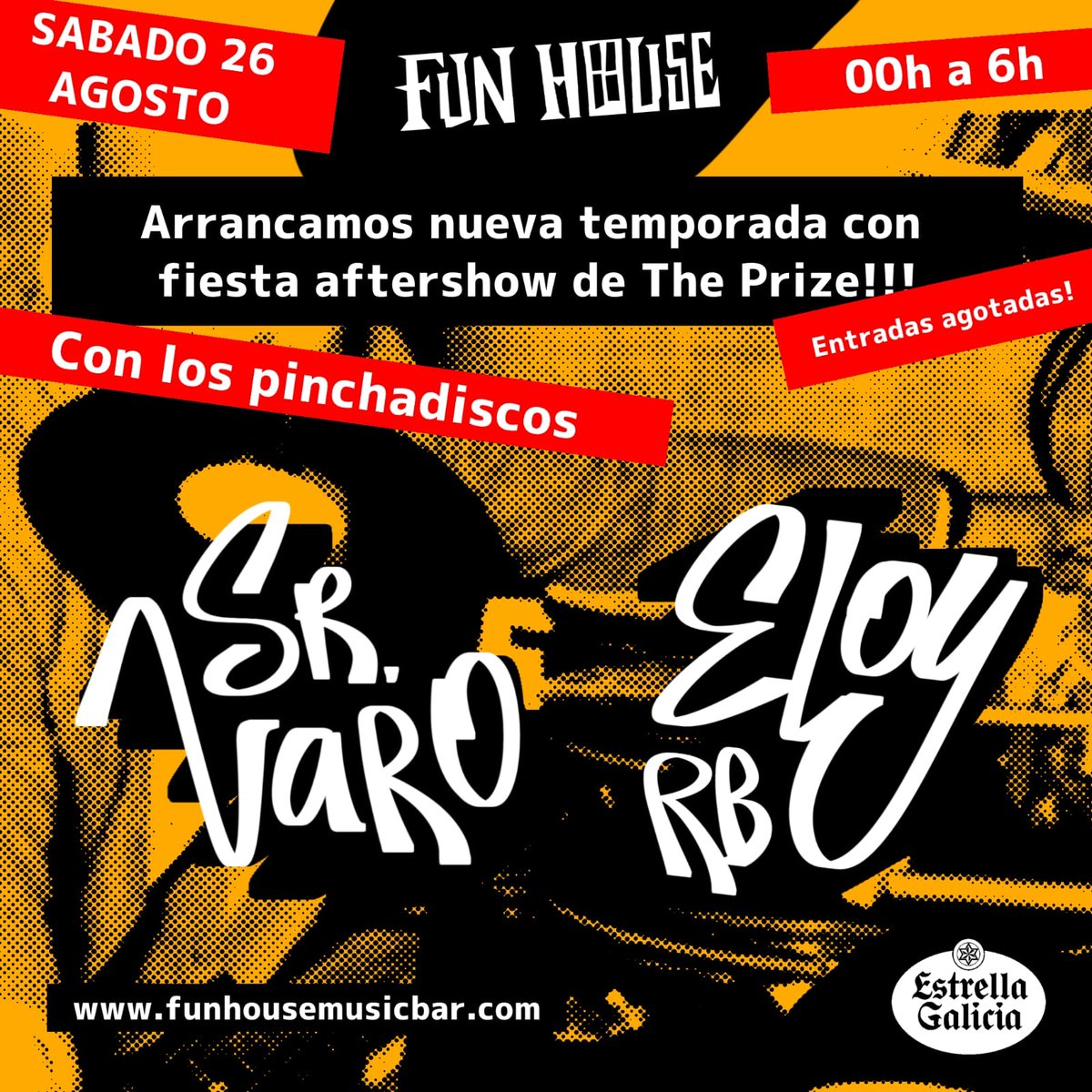 FunHouseMadrid's tweet photo. Hoy 26 de agosto volvemos! Estaremos liándola hasta las 6am. Con una pinchada de las de no parar de bailar. #MadridMeMata
#aftershow #reentre #pinchadavinilo https://t.co/mLdn2PS7t2