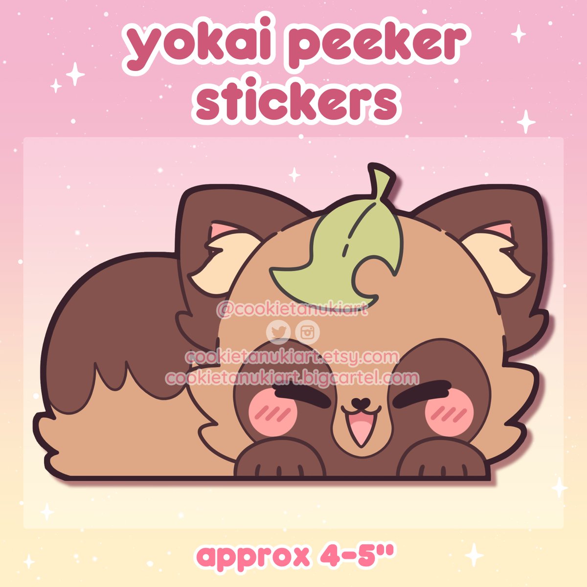 beginning my new line of yokai peeker stickers!! ⛩️✨
I'll be debuting these guys at saboten next weekend and there should be enough stock left for them to pop up in my sh0p!
which yokai would you like to see next? 🦊 