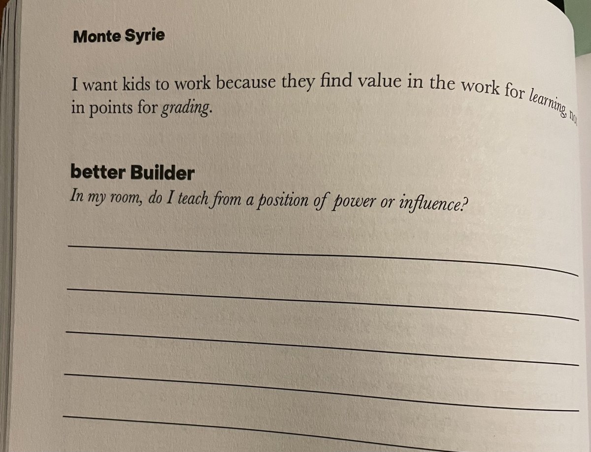 Power or Influence?

better Builder #4
In my room, do I teach from a position of power or influence?

from "better: A Teacher's Journey"
Available here: project180thebook.com
#betterBuilder
#Project180
#codebreaker
<a href="/codebreakeredu/">Code Breaker Inc.</a>