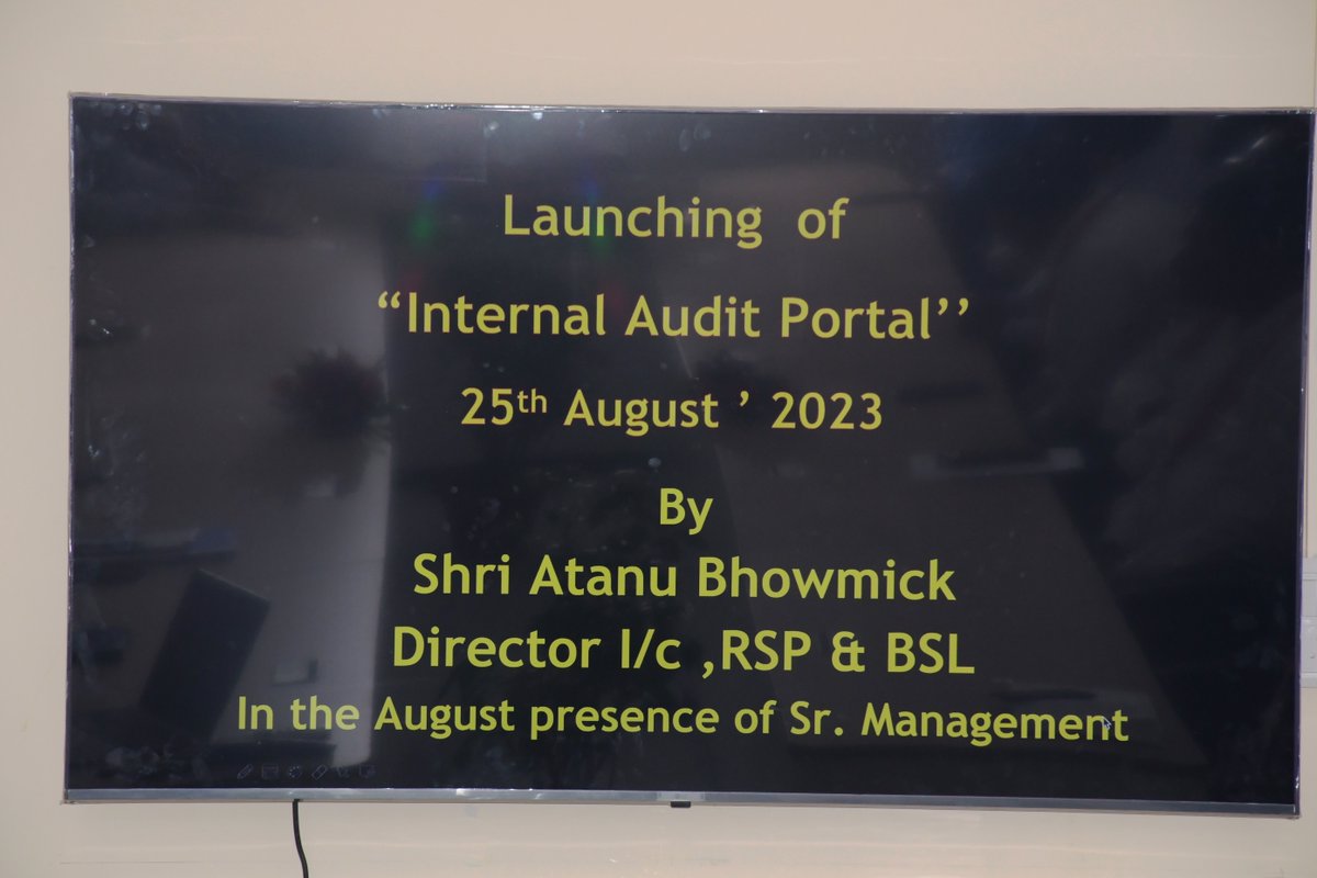 sailrsp1's tweet image. ସେଲ ରାଉରକେଲା ଇସ୍ପାତ କାରଖାନାରେ ଆଭ୍ୟନ୍ତରୀଣ ଅଡିଟ୍ ବିଭାଗର ନବୀକୃତ କାର୍ଯ୍ୟାଳୟ ଉଦଘାଟିତ I ଏହି କାର୍ଯ୍ୟକ୍ରମରେ ନିଜସ୍ୱ ସମ୍ବଳରେ ବିକଶିତ ଆଭ୍ୟନ୍ତରୀଣ ଅଡିଟ୍ ପୋର୍ଟାଲ୍ ର ଶୁଭାରମ୍ଭ କରା  ଗୋଲା 
#InternalAudit #SAILGovernance #SAILSteel #SAILaccountability #Renovatedoffice #Digitalization