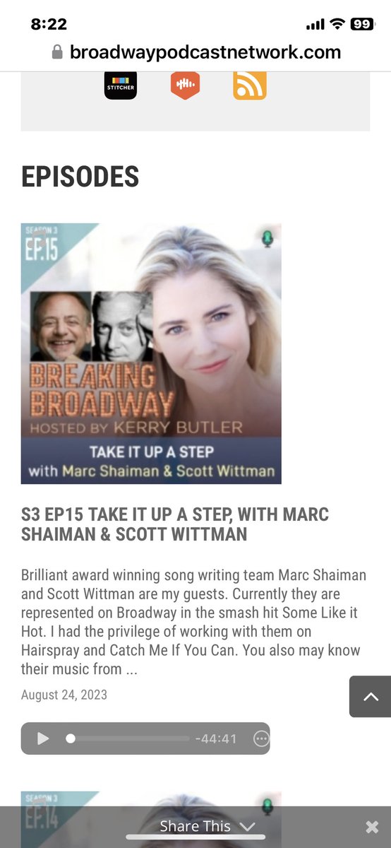 The brilliant @marcshaiman and #scottwittman are my guests on Breaking Broadway - they have incredible stories about first breaks, AND great audition tips!  broadwaypodcastnetwork.com/breaking-broad…