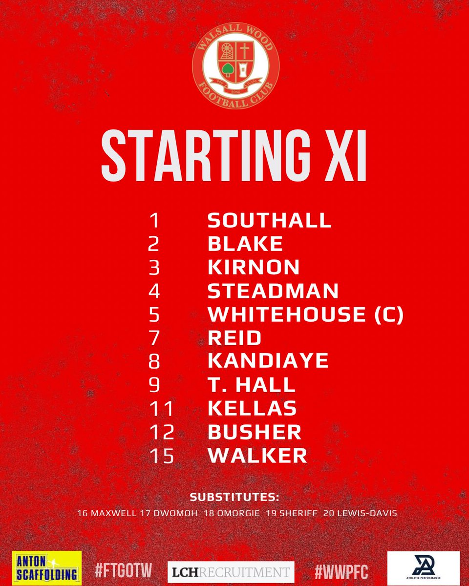 📝 | 𝗧𝗲𝗮𝗺 𝗡𝗲𝘄𝘀

Just an hour to go until kick-off against @psolympicfc 

2 changes to the starting X11.

⏩️| Kellas & Busher in..
⏪️| Dwomoh & Edwards out..

Get over to support the Prims! ❤️🤍

#FTGOTW #AntonScaffolding #AthleticPerformance #LCHRecruitment