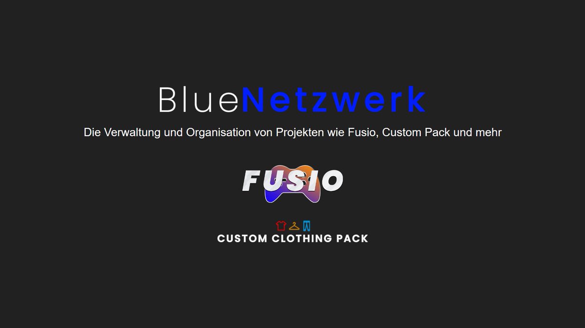 BLUET27_'s tweet photo. Mit dem heutige Tag, habe ich das BlueNetzwerk gegründet. Die Verwaltung und Organisation hinter Projekten wie @Fusio_Online und @ClothingPack . https://t.co/MGkg4XlzQs