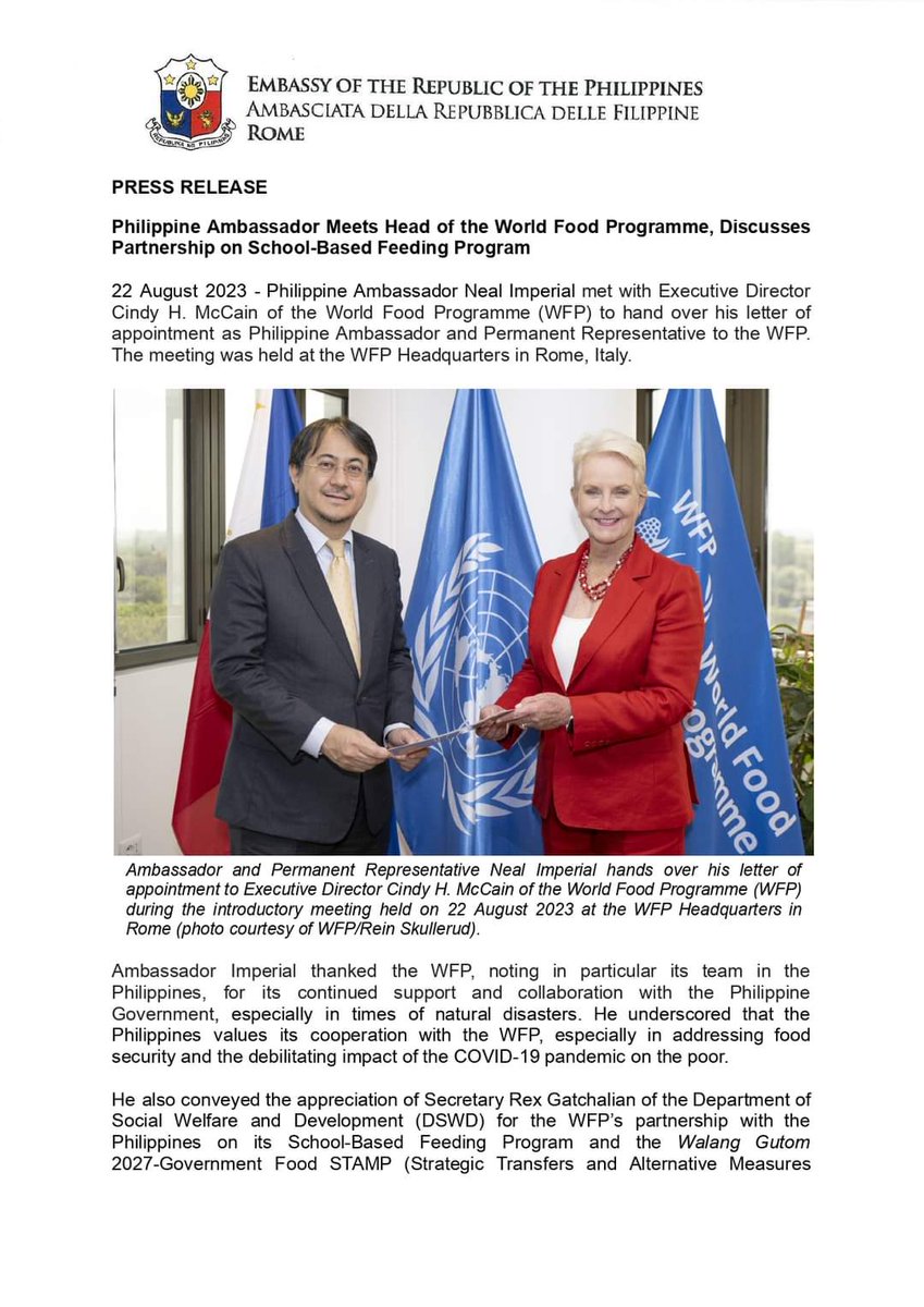 Philippine Embassy in Italy tweet media