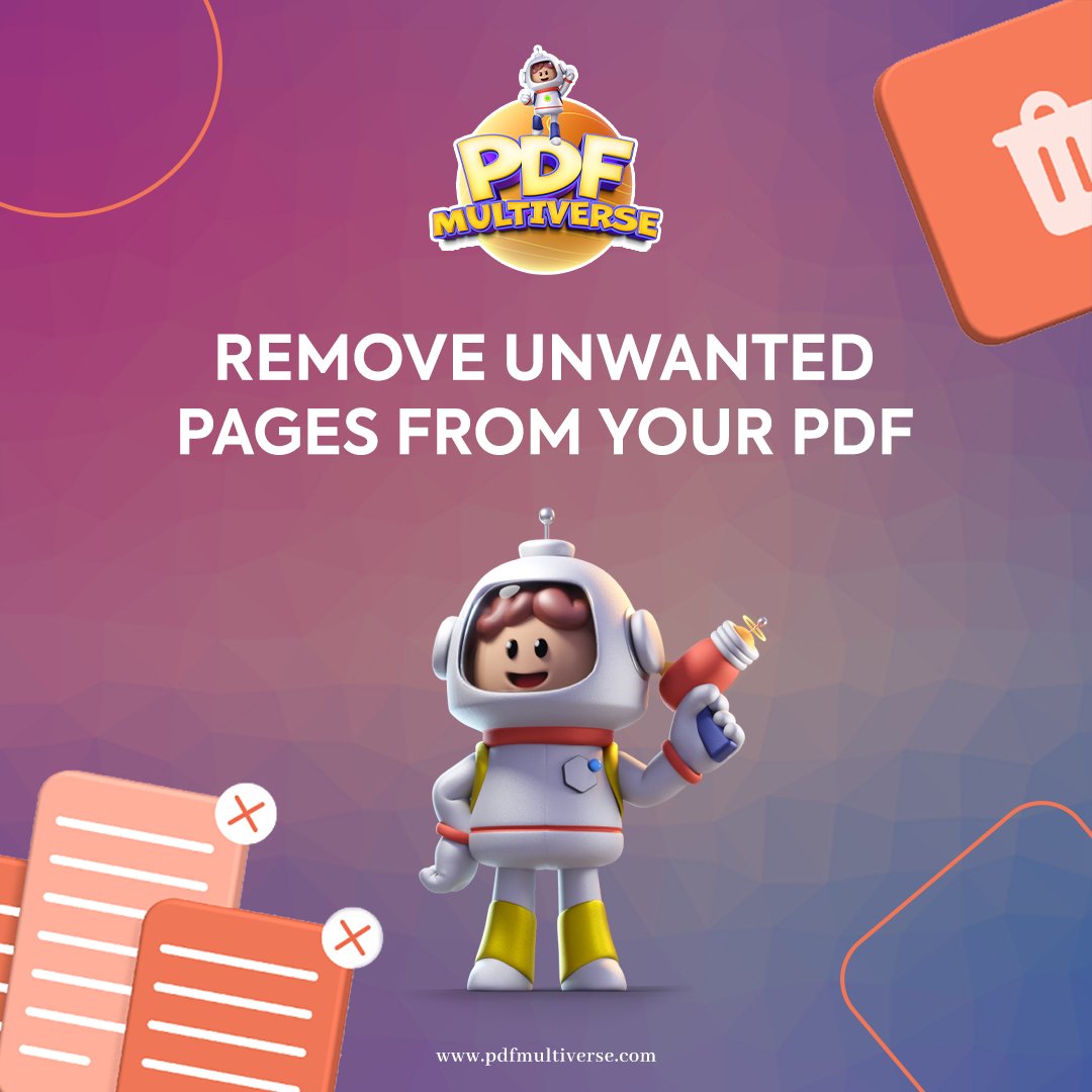PdfMultiverse's tweet image. Remove unwanted pages from your PDF at your will.

Visit: pdfmultiverse.com

#pdfmultiverse #pdf #india #usa #japan #korea #wordtopdf #ppttopdf #exceltopdf #jpgtopdf #mergepdf #splitpdf #extractpdf #compresspdf #signpdf #remove #unwanted