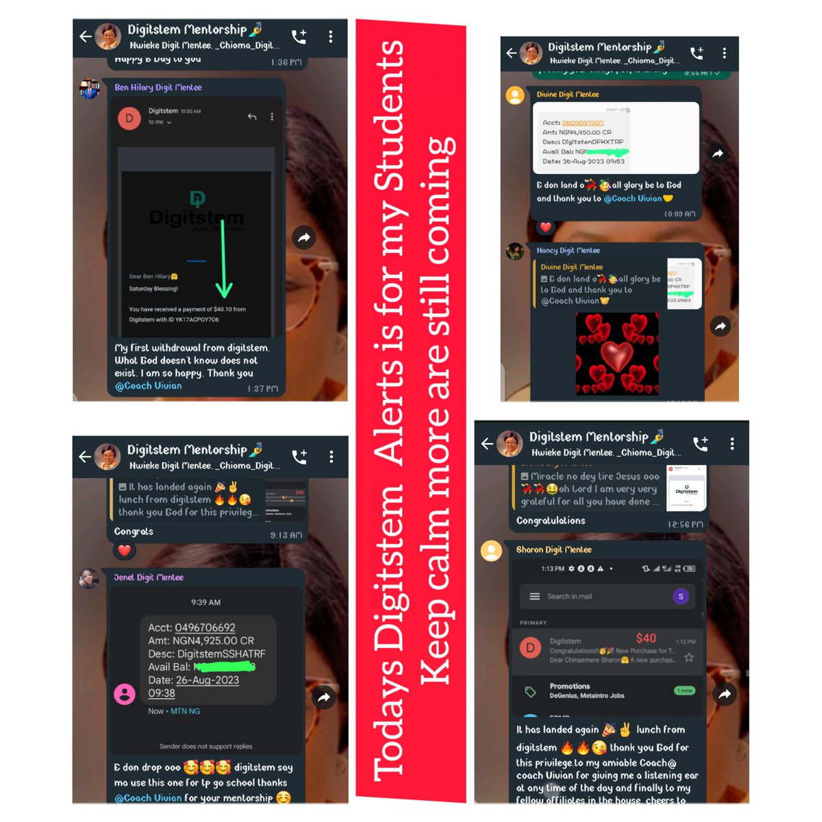 coachvivianp's tweet photo. Saturdays are for new soup in the house of many Affiliates 🤗 and most especially . Todays @digitstem Alerts is for my students alone...
😎 SAY NO TO SAPA 😎
with just your Smartphone..... 🤑🤑
#SaturdayVibes #bankalerts #YOUTH #makemoneyonline https://t.co/4cIGOP2sPq