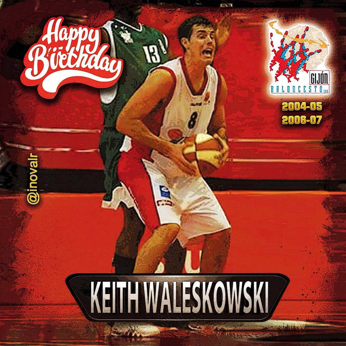 inovalr's tweet photo. Hoy cumple 43 años Keith Waleskowski 🇺🇸 🇩🇪 🎉
Jugador de #GijónBaloncesto 🔴⚪️ 2004-05 #LEB y 2006-07 🇪🇸 #LEBPlata 14,5 ppp 5,9 rpp y 1,2 app
Felicidades Keith !! 🎂
@AlterHS @DaytonMBB #CBMurcia @UCAMMurcia #CBLucentum @melillabcto @AuroraJesi @scaligerabasket @Die_Eisbaeren https://t.co/vyOhdegfg7