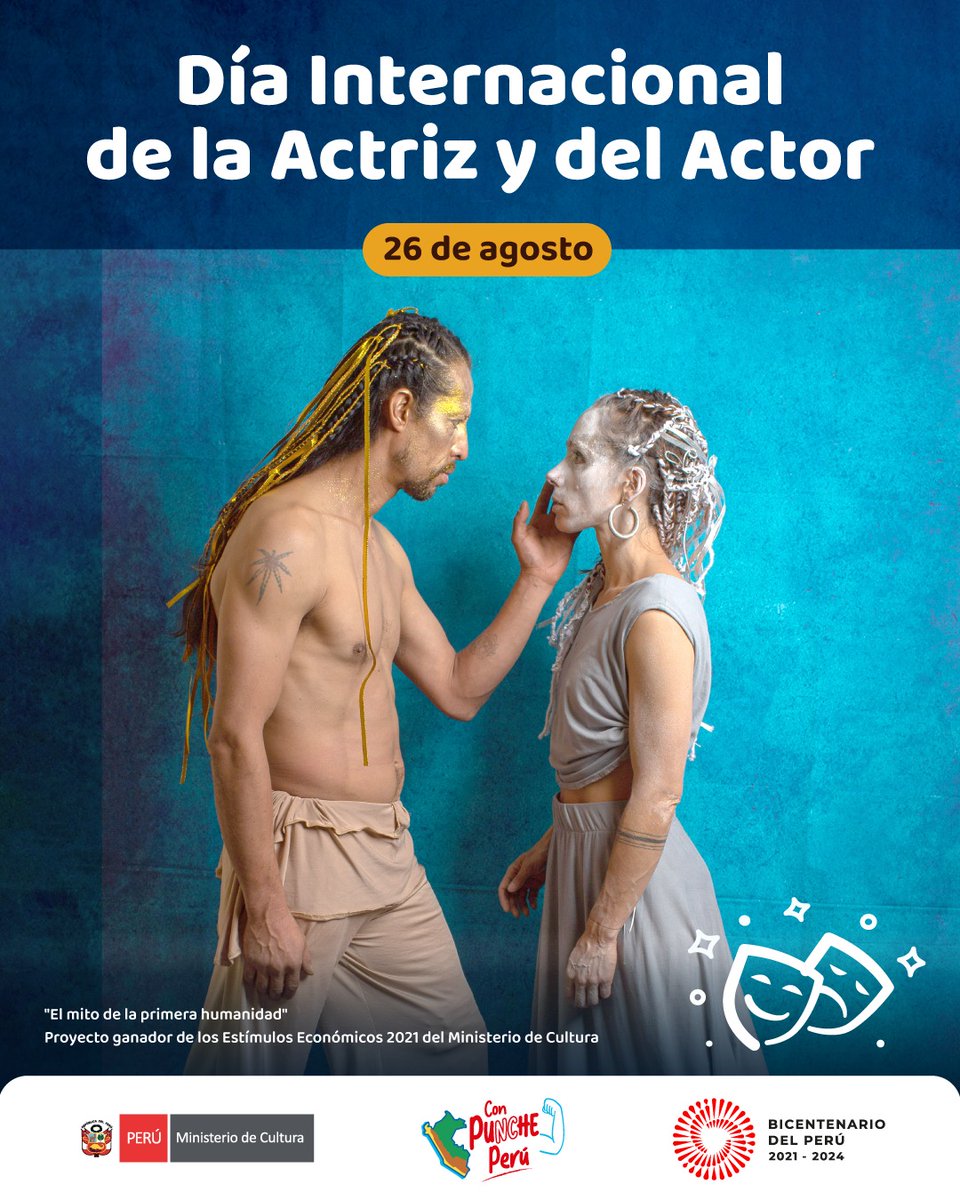 MinCulturaPe's tweet photo. ¡Celebremos el #DíaDelActor! 🎭 Rindamos homenaje a aquellos artistas que nos cuentan historias y que nos hacen sentir emociones en cada interpretación y creación.

¡Agradecemos a todos los actores y actrices del Perú por su compromiso con el arte! ¿Cuál es tu favorito/a? ✨ https://t.co/iby3VGoW5X