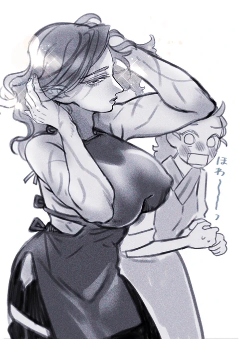 エルフとオークらくがき 