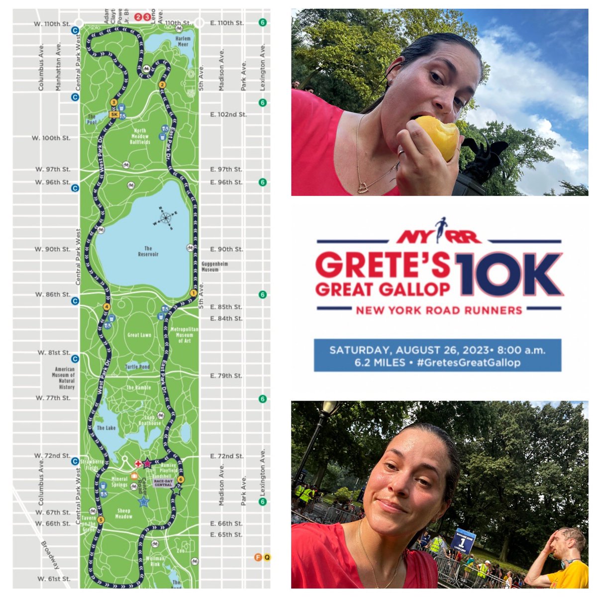 LPeynado's tweet photo. Rain. No headphones. No problem. I did it for the apple! 🍏 Had Harlem Hill for breakfast. #10K #happyrunner #runforlife #CSARunsAs1 #plátanopower https://t.co/0aMHJd1SmI