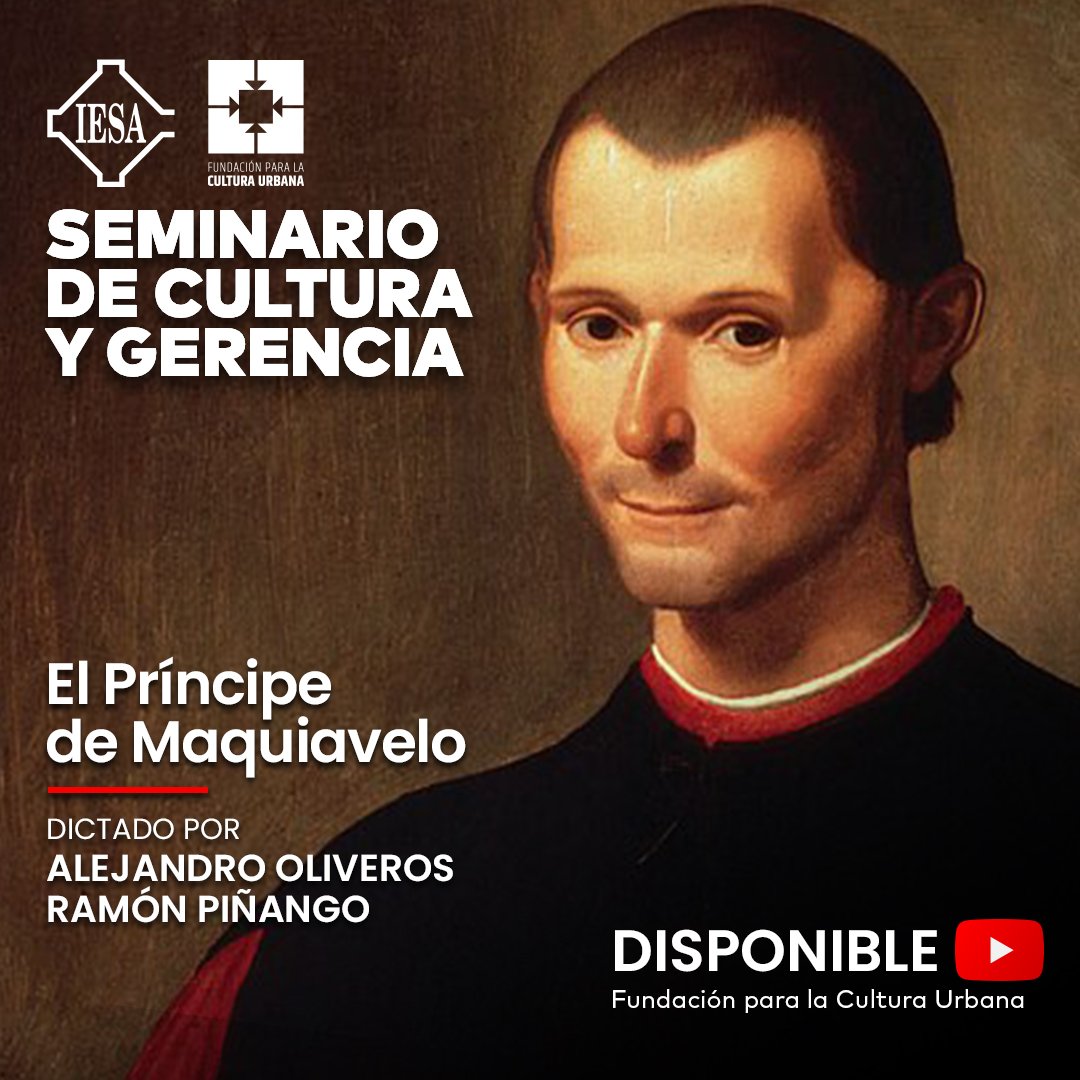 CulturaUrbana's tweet image. &quot;Los tiempos de Maquiavelo son los más luminosos que había conocido Europa desde la antigüedad clásica&quot; #AlejandroOliveros en &quot;El Príncipe de Maquiavelo: Cultura y Gerencia en la Florencia del Renacimiento&quot;, 5° Seminarios de Cultura y Gerencia (@IESA)
⬇️
youtube.com/watch?v=pIzmza…