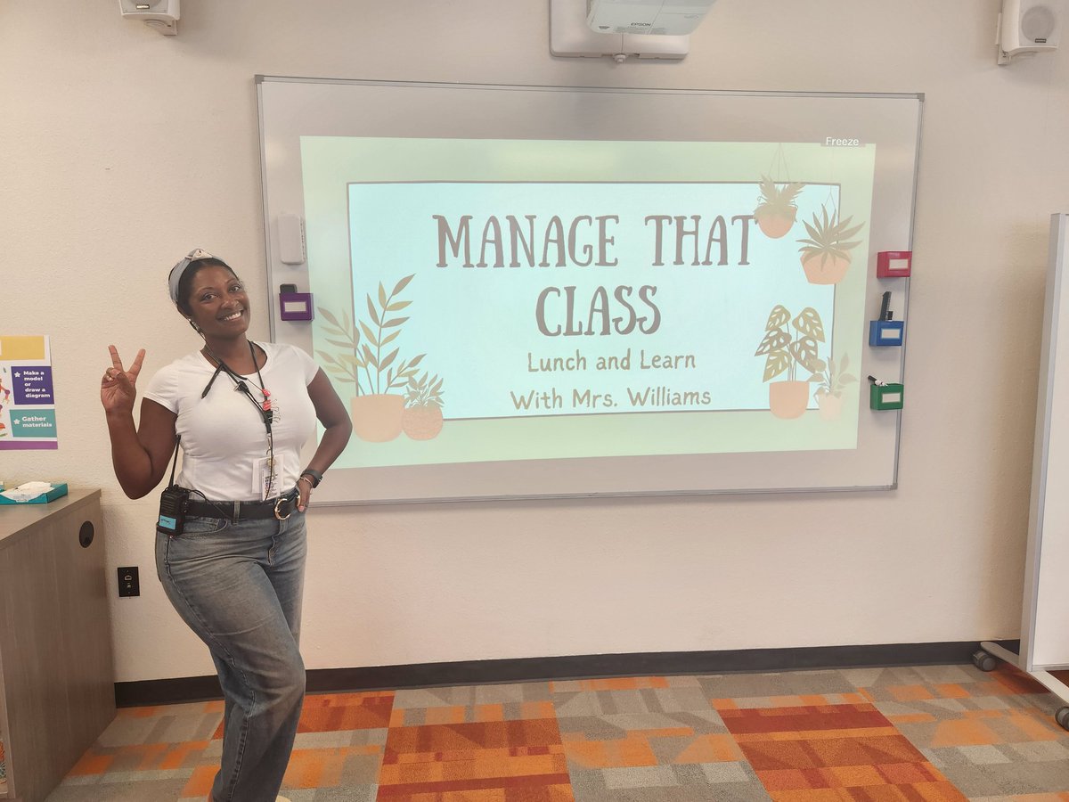 DanyelleG1985's tweet photo. ENDED THE WEEK WITH MY FIRST LUNCH & LEARN OF THE YEAR! "MANAGE THAT CLASS" CLASSROOM MANAGEMENT! THANKS SO MUCH FOR THE ALL THE SUPPORT & THE PICTURES!
@KimberlyKindred
@BagheriPantea
@CarissaCarey
@amberdaviswhite
@HBrownTeaches
@mskelseytoms
@MsTrents
@CounselorJaffar https://t.co/IsAfIP97RN