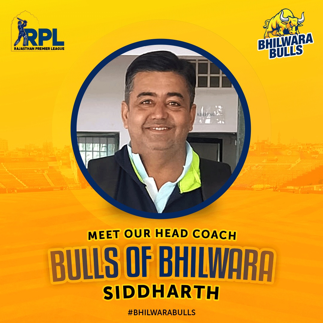 Bhilwarabulls's tweet photo. Meet our Head Coach of Bhilwara Bulls'. With a wealth of experience and a passion for sports, he play a pivotal role in steering the team towards success. His strategic insights and unwavering commitment make them an integral part of the Bulls' journey to triumph. #bhilwarabulls https://t.co/OBh35cJcOn