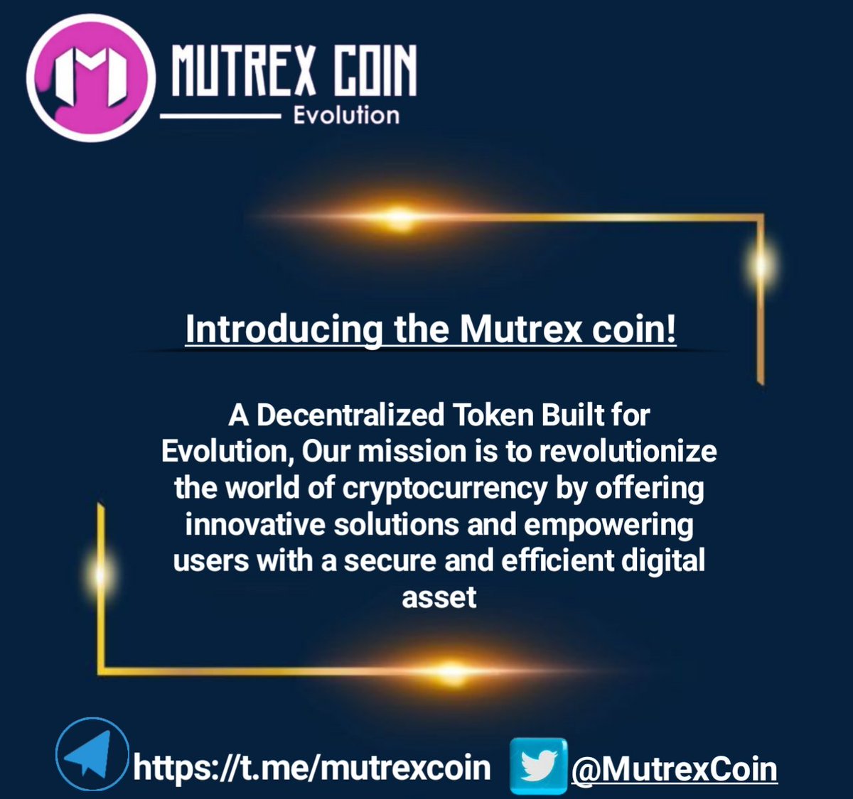 Raphael00006's tweet photo. Discover @MutrexCoin, a Decentralized Token Designed for Evolution. 
Our goal is to transform the cryptocurrency industry by providing cutting-edge solutions and equipping customers with useful and secure digital assets. 

#Mutrexcoin $MTX #MUTREX #Cryptocurrency #memecoin https://t.co/XOK7AfoASN