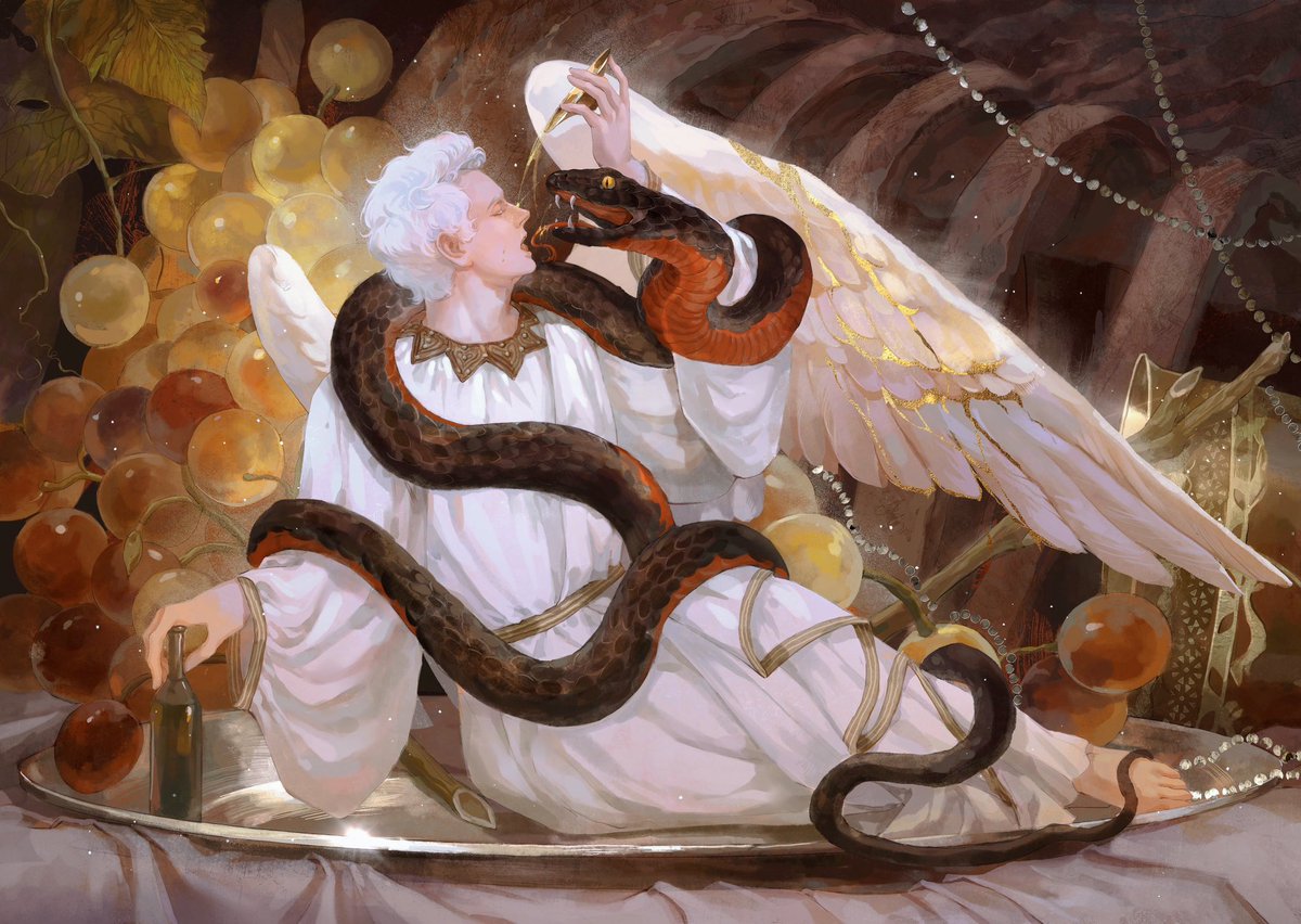 wekrio1's tweet photo. #GoodOmen2 
#GoodOmensFanArt 
🥂cross-cupped wine🥂 https://t.co/zInABxcezE