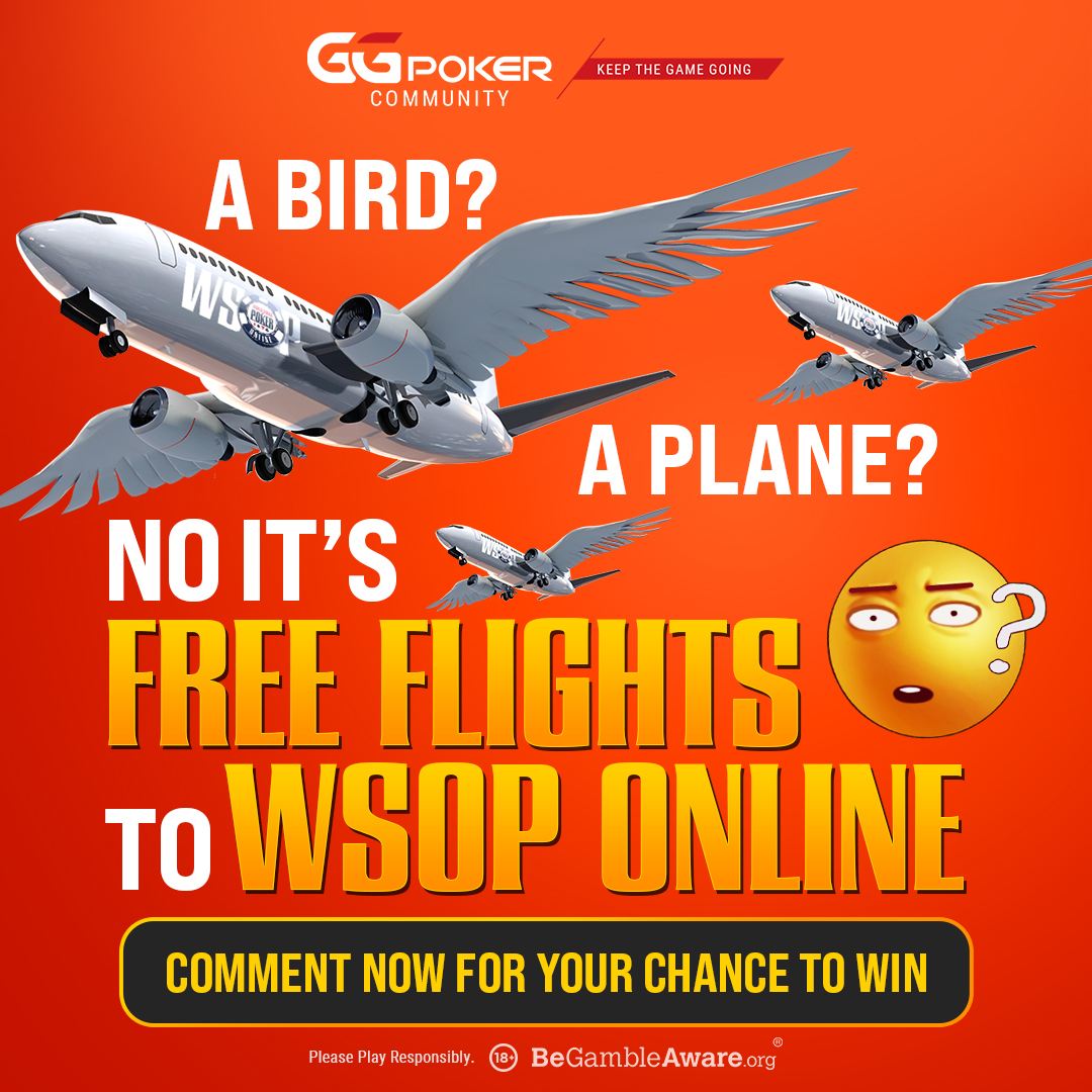 WHAT'S THAT❓

It's FIVE satellite seats to WSOP Online Event #7: $210 Mystery Millions, $10M GTD 🚨

LIKE, RT &amp; COMMENT your nickname to CHECK-IN &amp; WIN your FREE FLIGHT to WSOP Online 👇

Departing in 24 hours... ⏰

#WSOPOnline