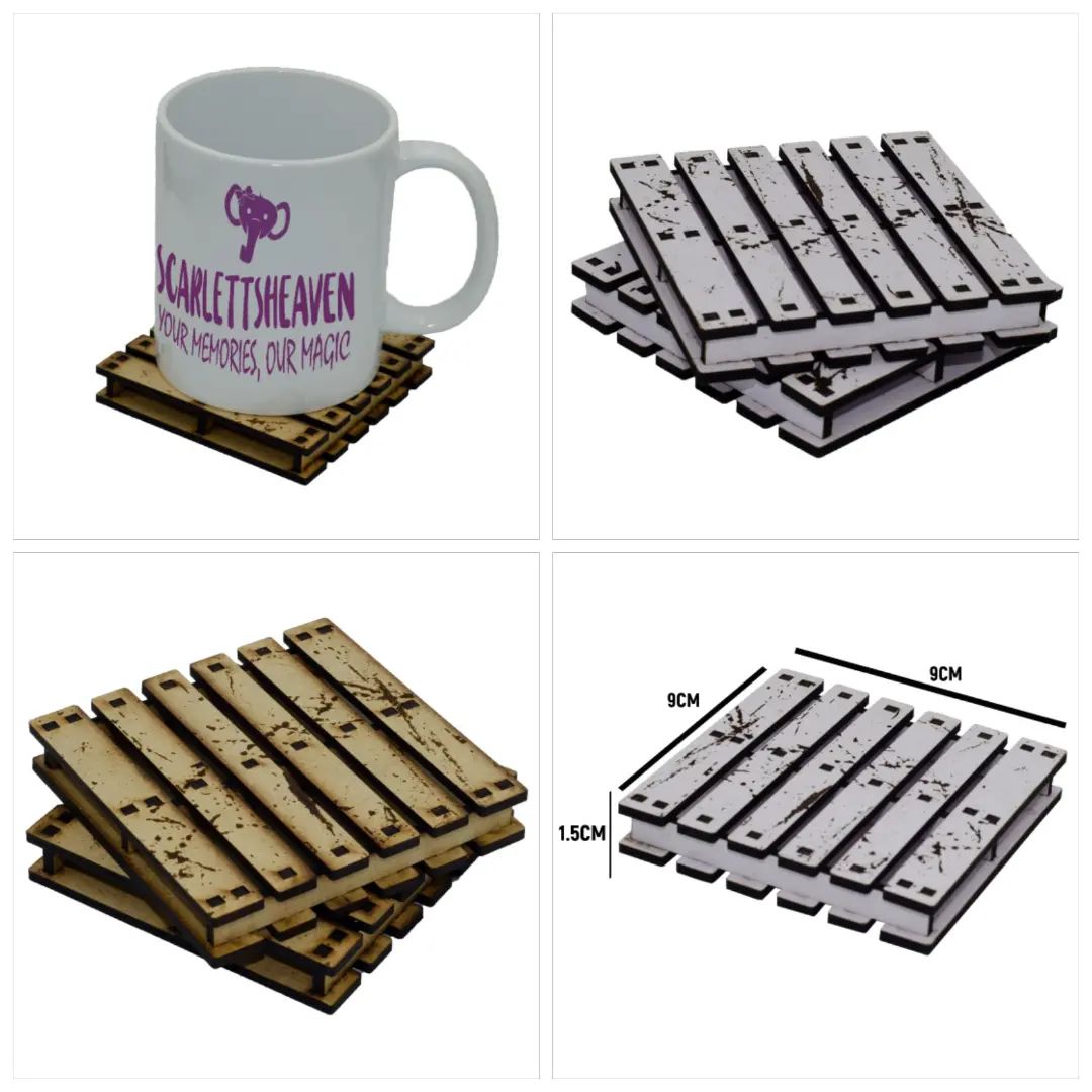 New Product launch! Pallet Coasters Available in Natural or White (Pack of 4) 📷
Personalised image Available on request.
#pallet #coasters #lasercut #localbusiness #supportlocalbusiness #wood #mugs #mugdesign #giftset #gifting #coasterset #coasterart #tablecoasters