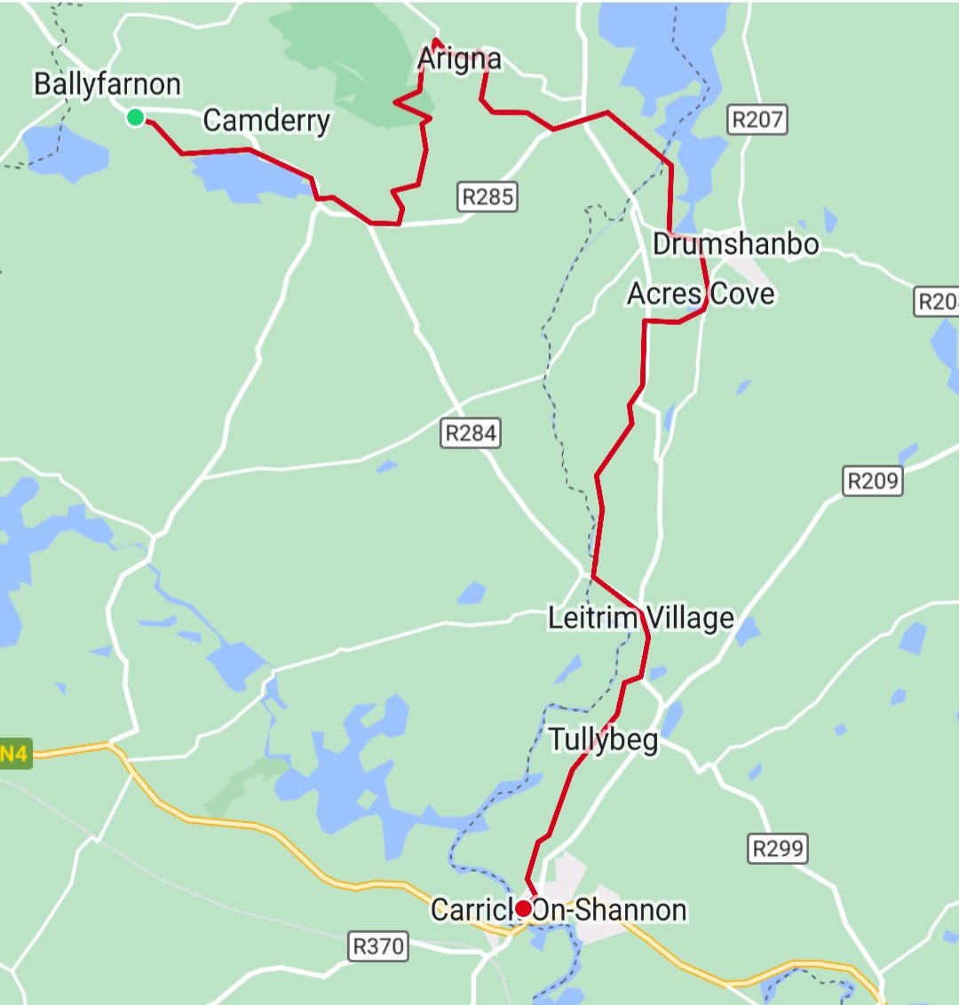 An early morning start for the 34K #CarrickCamino walk today in Leitrim. A challenging, but superb route with unspoilt scenery throughout. Well done to everyone in @CarrickChamber for the great organisation throughout. #exhausted