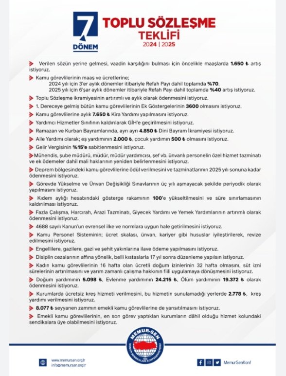 yilmazlm's tweet photo. Bunların hangisini aldı Memur-Sen‼️
#BirKazanımMasalı https://t.co/jvaKCjQ9t3