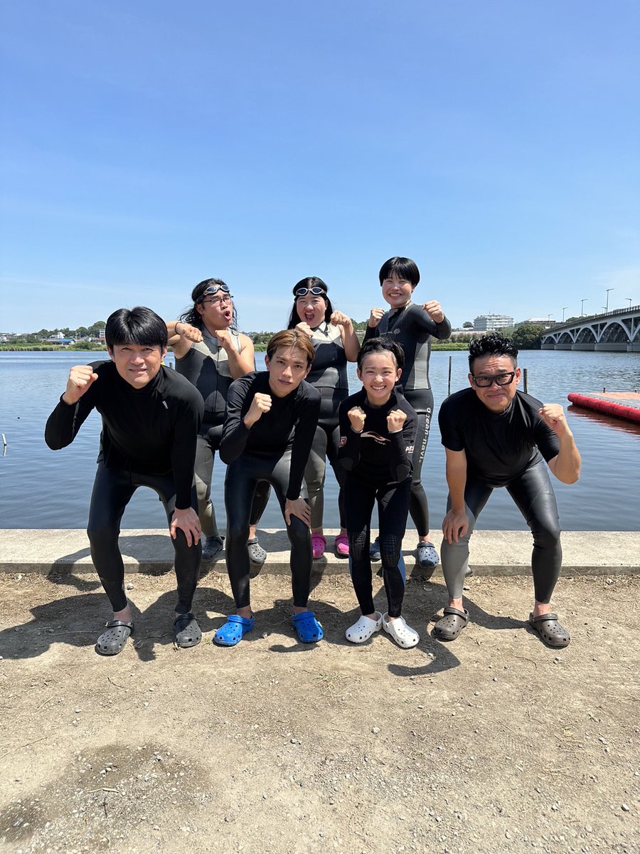 24hourTV's tweet photo. ＼\#イッテQ!遠泳部/／

"びわ湖横断リレー水泳大会"に特別参加✨

約16kmをリレー形式でつなぎ
制限時間の6️⃣時間以内にゴールできれば
歴史ある大会にその名を刻める🏊‍

さらに #藤井貴彦 アナ
#村山輝星 
#なにわ男子 #高橋恭平 が
新メンバーとして新加入👏

#なにわとガンバローヤ
#なにわ24 https://t.co/XPeVytPBKu