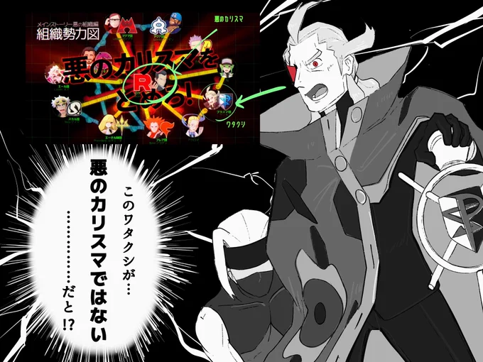 悪組織勢力図を見たゲーチスさまの心境
#ポケマスEX 