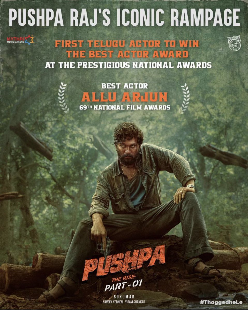 Congratulations Dear @alluarjun gaaru for winning the Best actor National award for #Pushpa... Inspired as always ❤️ and  well deserved 

#NationalFilmAwards2023 #AlluArjun