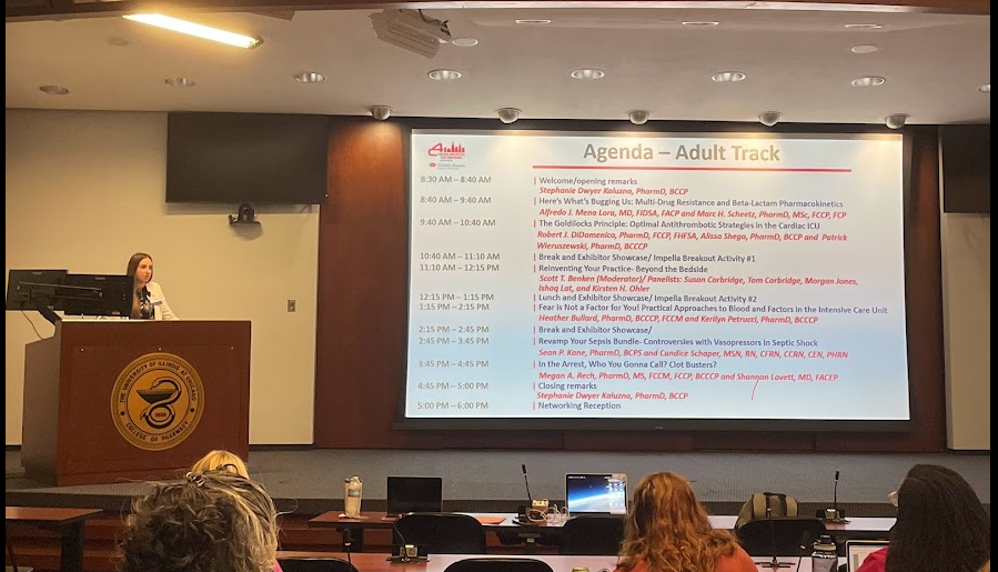UIC Retzky College of Pharmacy (@uicpharm) on Twitter photo Conference Chair Stephanie Dwyer Kalunza (<a href="/StephDwyer21/">Stephanie Dwyer Kaluzna</a>) provides opening remarks and lays out an impressive agenda with a remarkable line-up of speakers. #C42023 Conference Chair Stephanie Dwyer Kalunza (<a href="/StephDwyer21/">Stephanie Dwyer Kaluzna</a>) provides opening remarks and lays out an impressive agenda with a remarkable line-up of speakers. #C42023