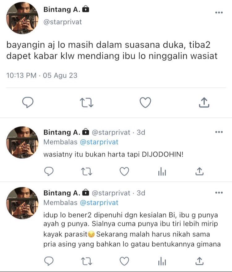 mulaidarinol21's tweet photo. ; Sky full of stars

a markhyuck au written by mulaidarinol21.

Langit si pengusaha muda kaya raya memiliki kehidupan bebas, terpaksa hidup satu atap dan terikat tali pernikahan dengan Bintang Ajura Wijaya —mahasiswa semester lima yang suka menghamburkan harta... https://t.co/bMR5TEuo4r