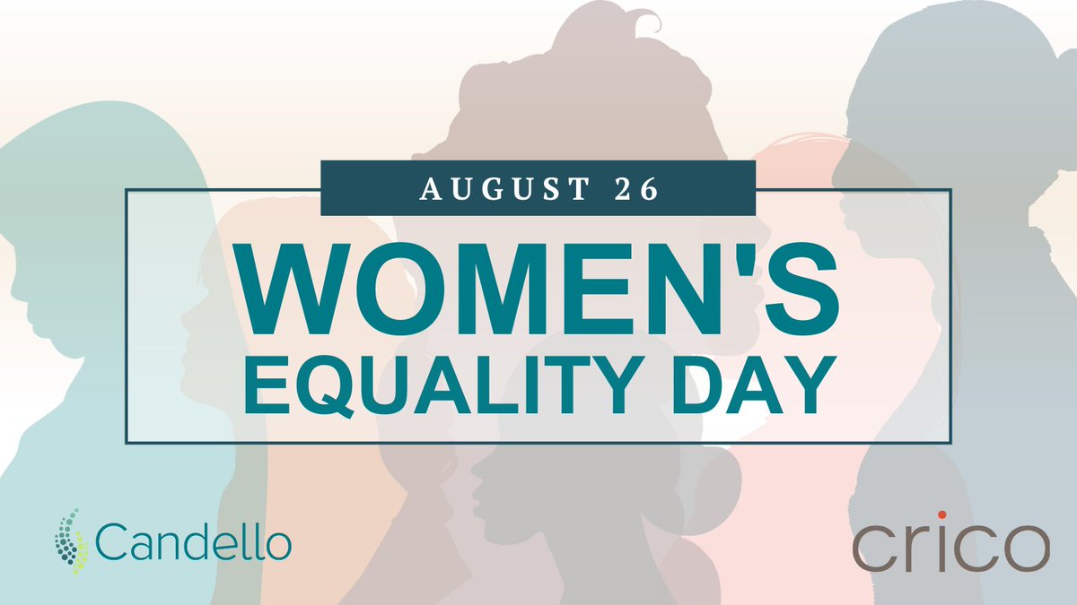 Happy #WomensEqualityDay! This day symbolizes the immense strides women have made in history, and the contributions they continue to make every day. At CRICO and @CANDELLOTweets, we are firmly committed to cultivating an environment where gender equality is a fundamental reality.