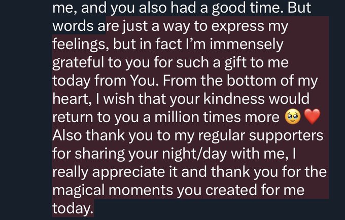 A SPECIAL HUGE THANK YOU 🙏 to my 👑 KING 👑 for his generosity, support, love and caring attitude towards