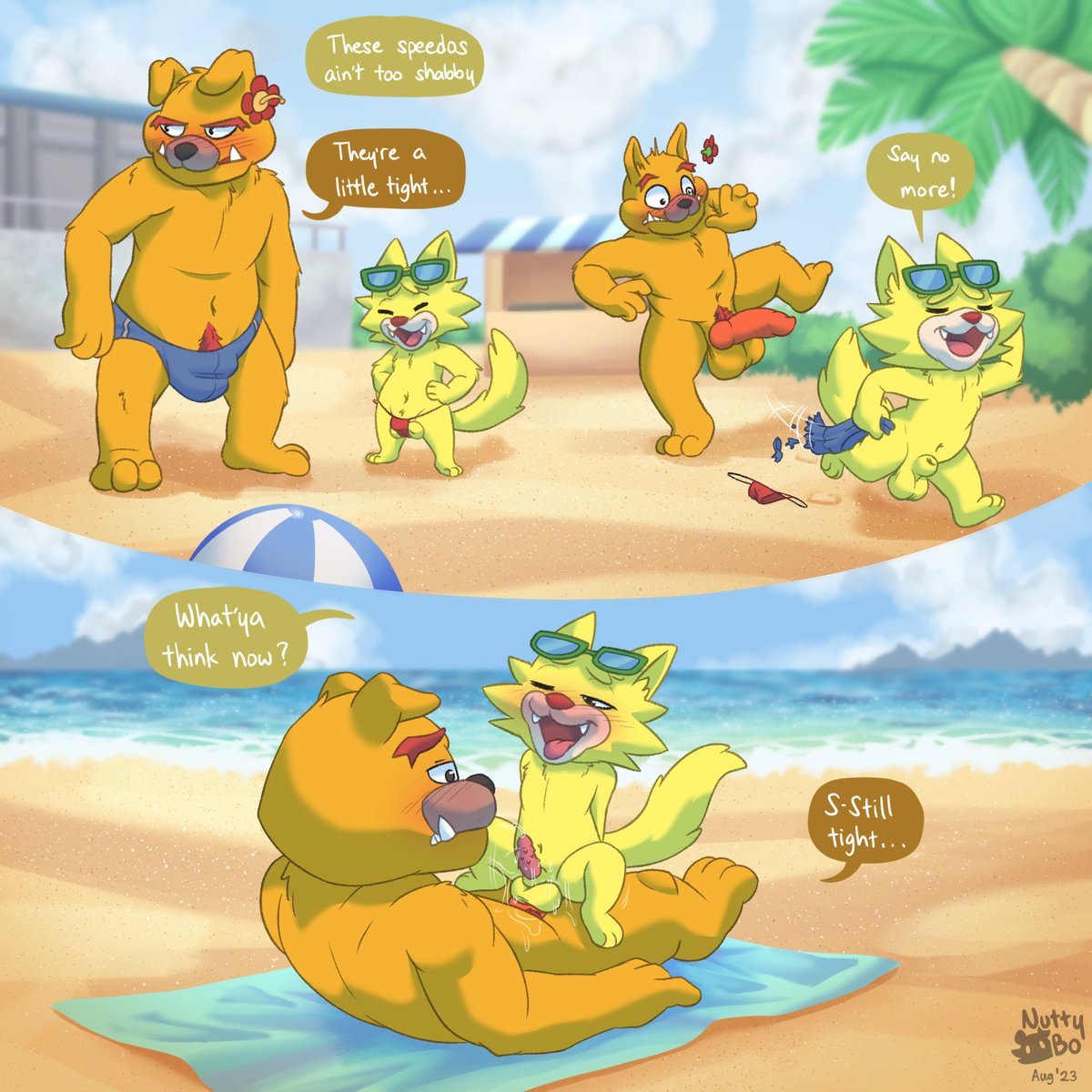 nutty_bo's tweet photo. Loosening up at the beach~ https://t.co/Er53IwJfrn
