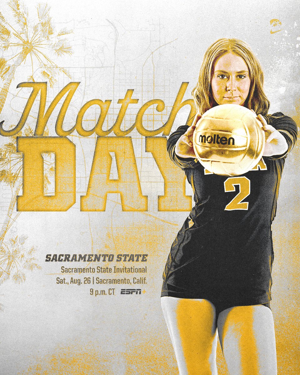 𝗚𝗲𝗮𝗿𝗲𝗱 𝘂𝗽 𝗳𝗼𝗿 𝗚𝗮𝗺𝗲 𝟮! 

🆚: Sacramento State
🏟️: Yosemite Hall (Sacramento, Calif.)
⏰: 9 p.m. CT
📺: spr.ly/6016Pqvlm (ESPN+)
📊: spr.ly/6011PqvlS

#Hawkeyes